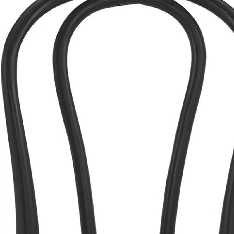 Set of Two Black and Natural Solid Wood And Rattan Curved Back Dining Side Chairs Homeroots Kitchen & Dining