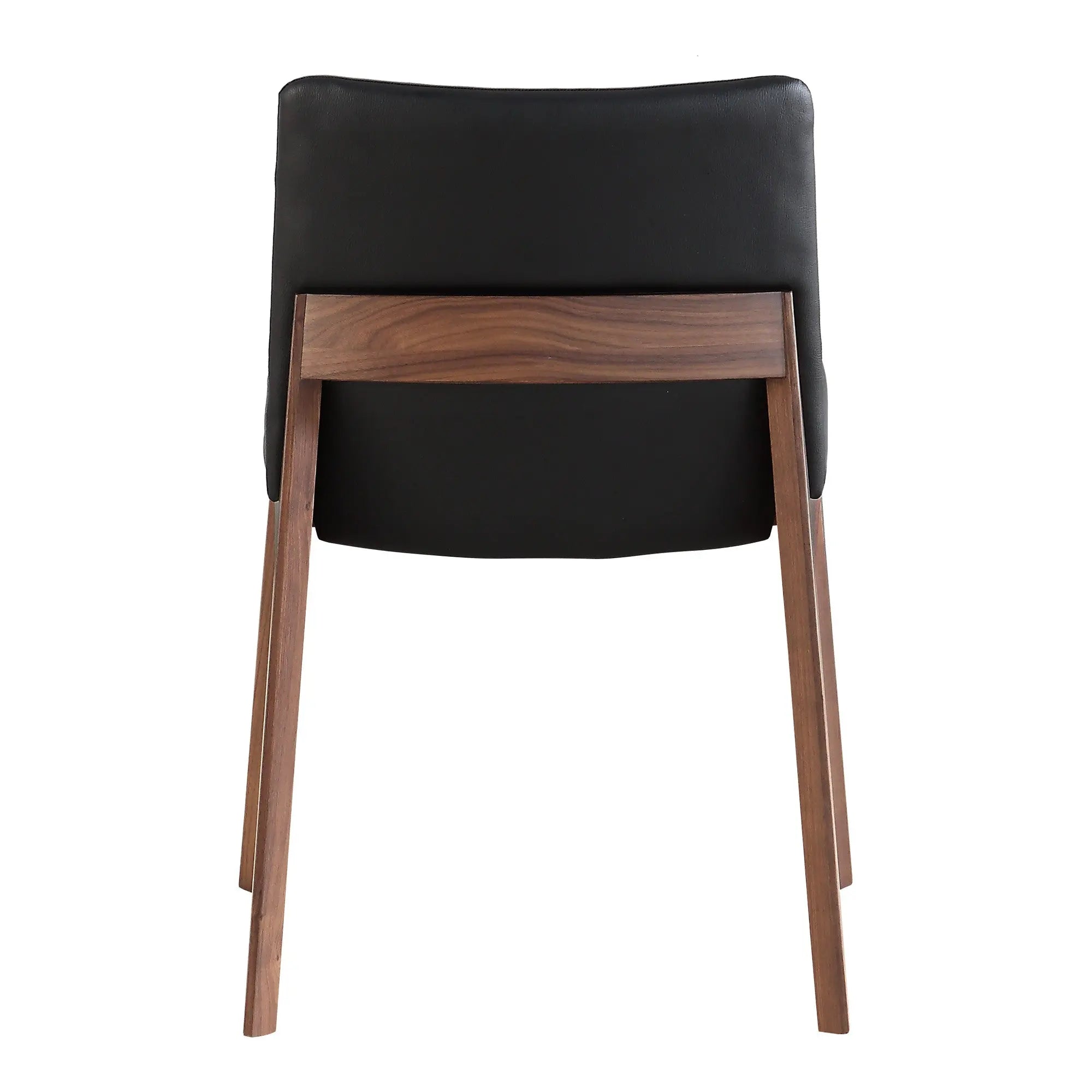 Set of Two Black and Walnut Upholstery Dining Side Chairs Homeroots Kitchen & Dining