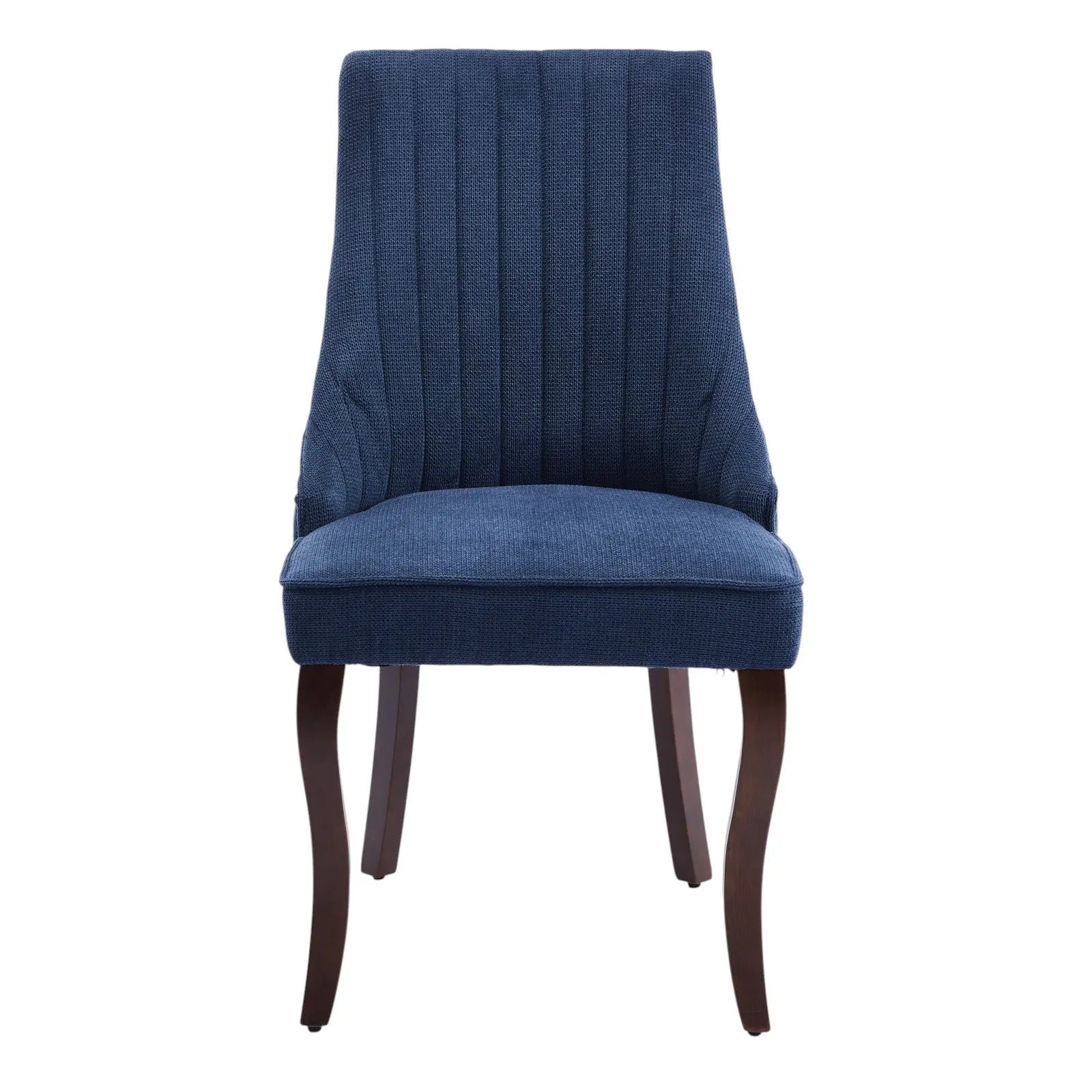 Set of Two Blue and Brown Tufted Dining Side Chairs Homeroots Kitchen & Dining