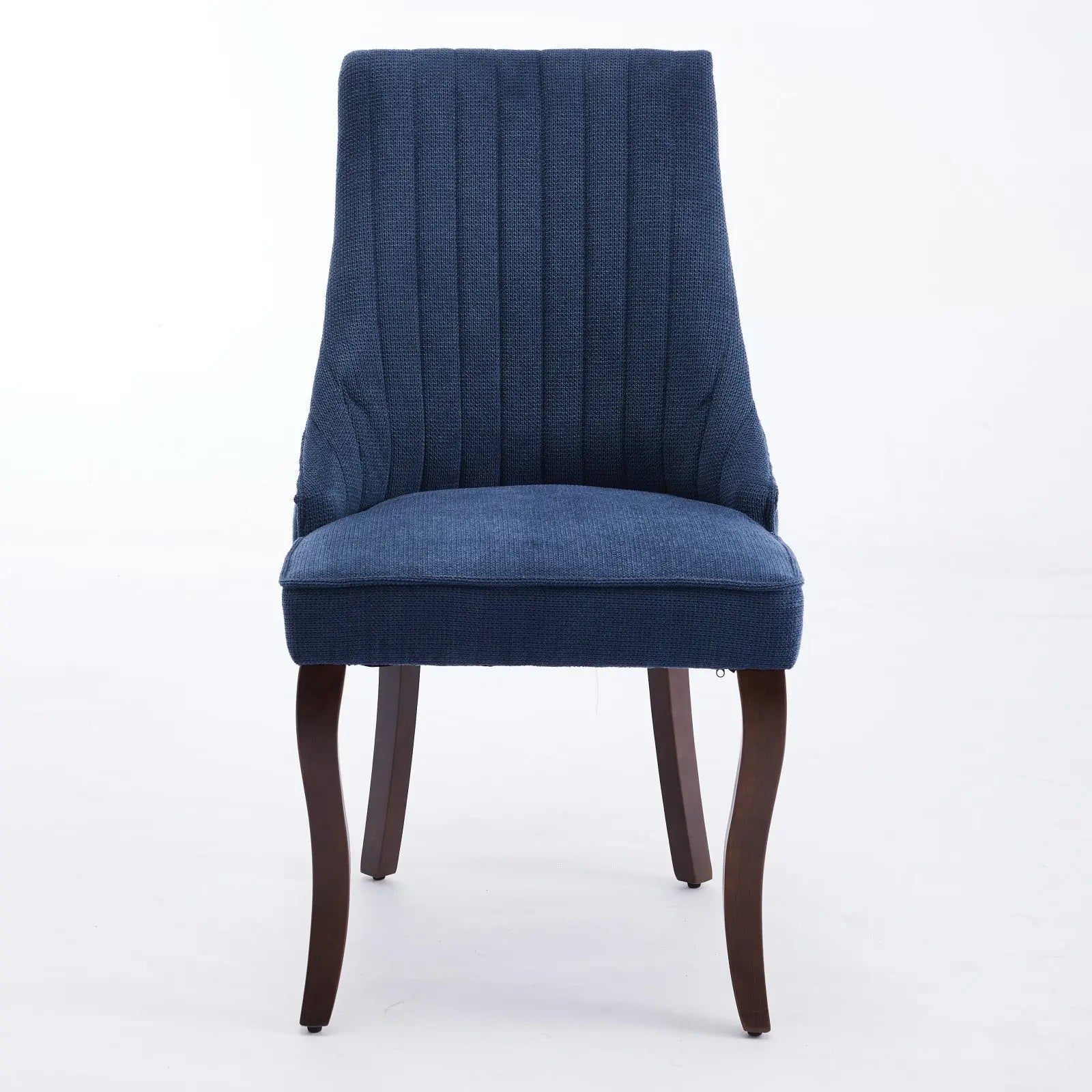 Set of Two Blue and Brown Tufted Dining Side Chairs Homeroots Kitchen & Dining