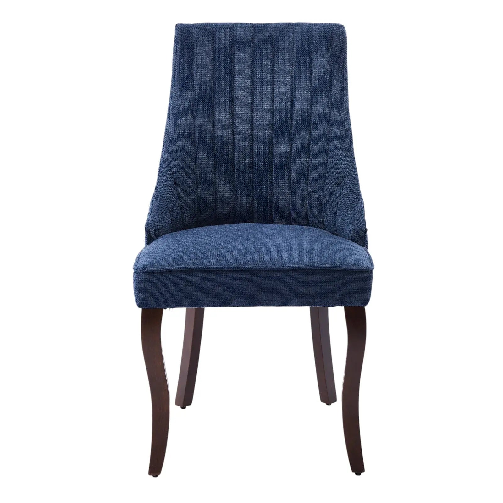 Set of Two Blue and Brown Tufted Dining Side Chairs Homeroots Kitchen & Dining