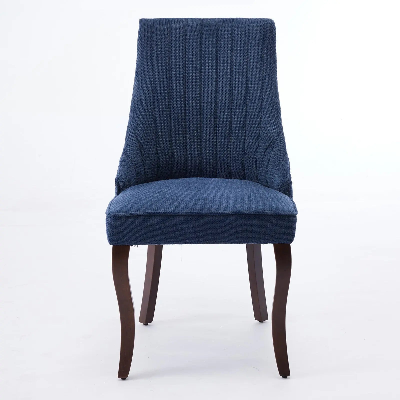 Set of Two Blue and Brown Tufted Dining Side Chairs Homeroots Kitchen & Dining