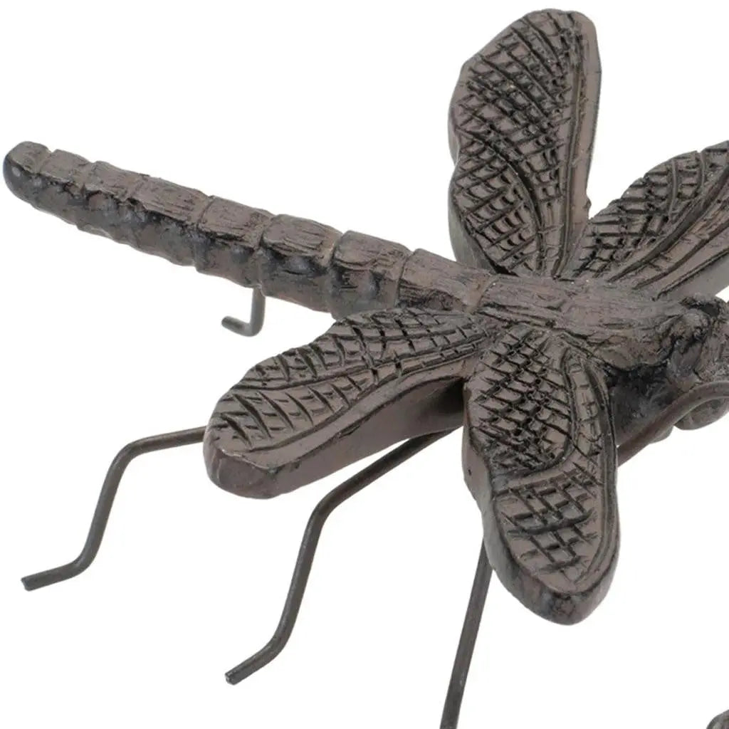 Set of Two Brown Ceramic Garden Accents Accessories Homeroots Outdoor