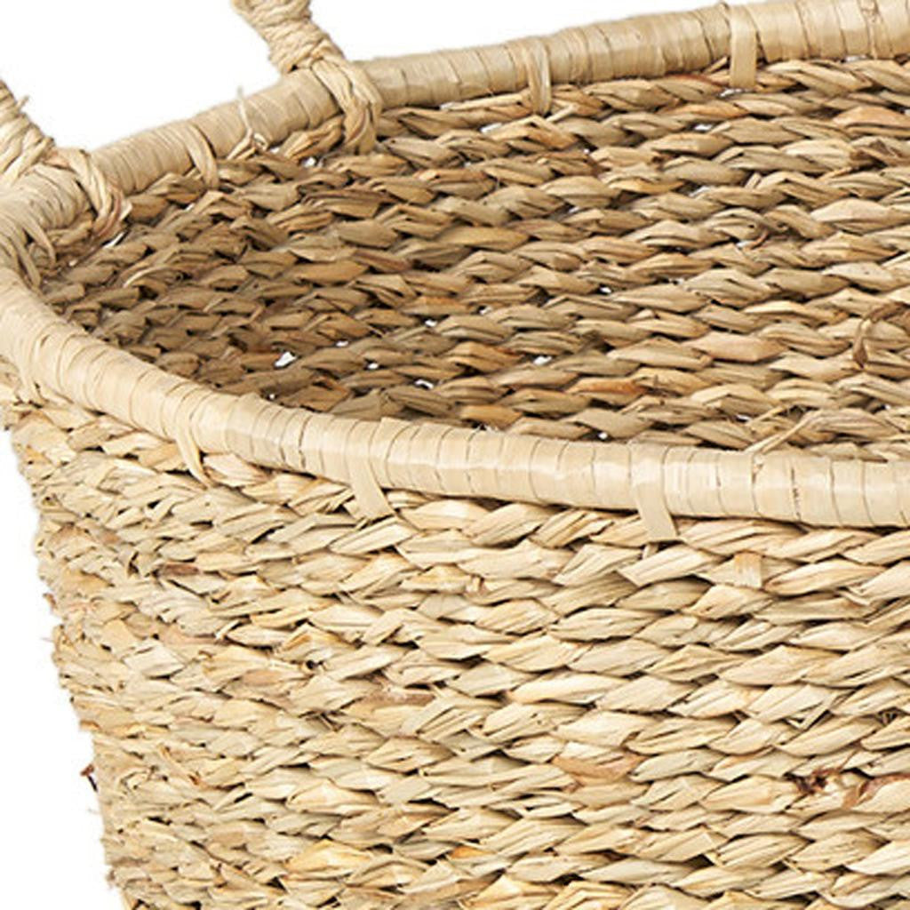 Set of Two Brown Seagrass Basket Homeroots Office