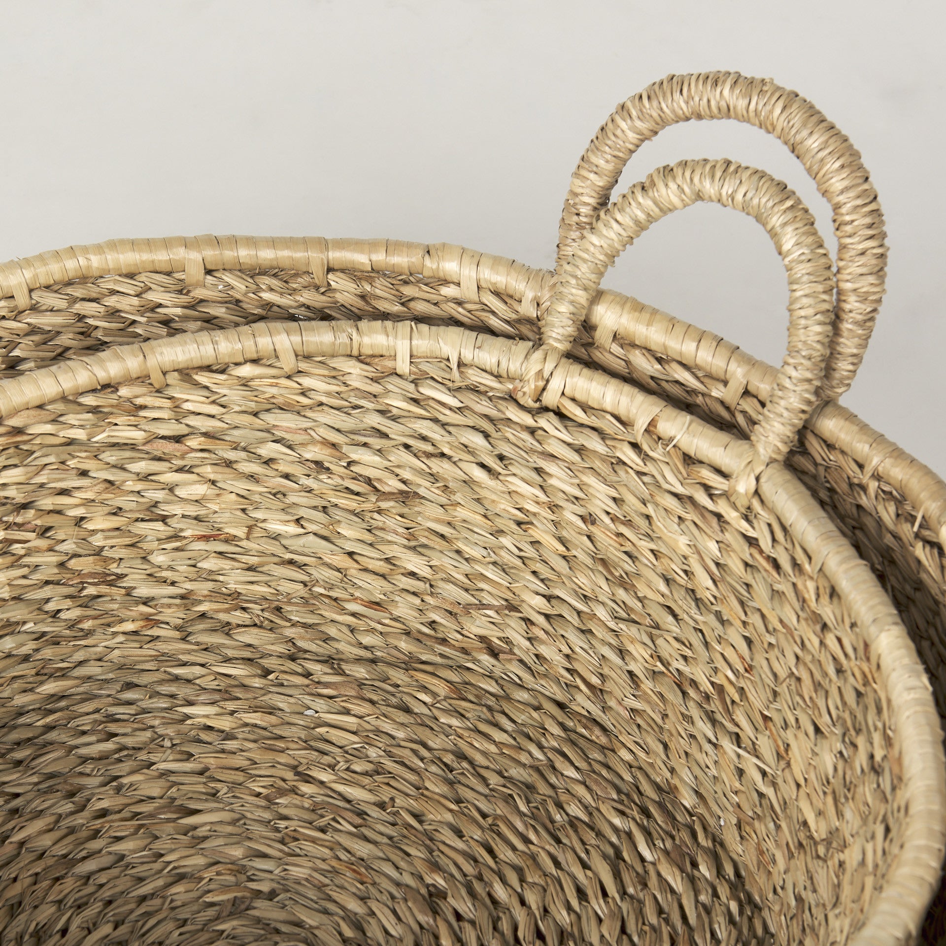 Set of Two Brown Seagrass Basket Homeroots Office