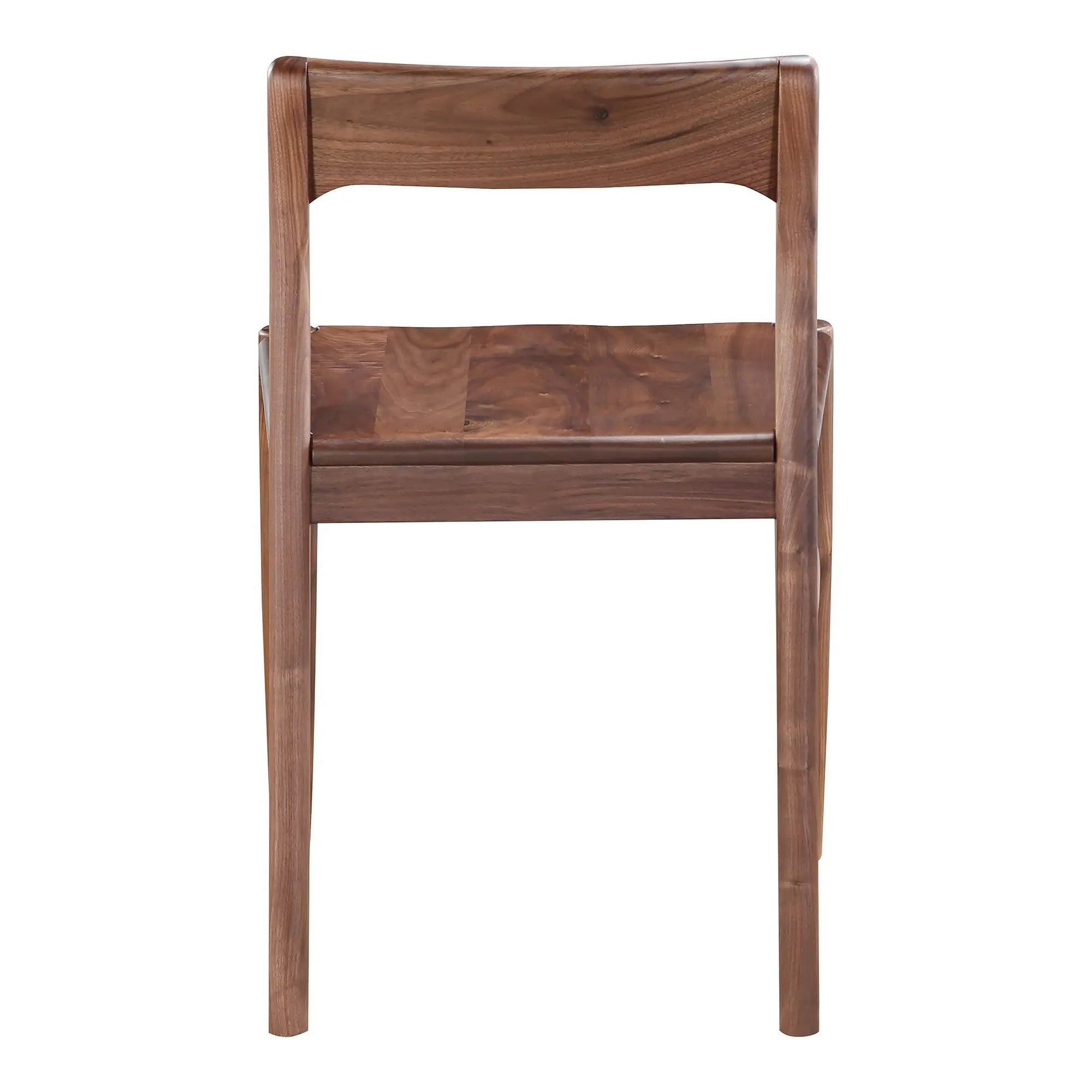 Set of Two Brown Solid Wood Open Back Dining Side Chairs Homeroots Kitchen & Dining