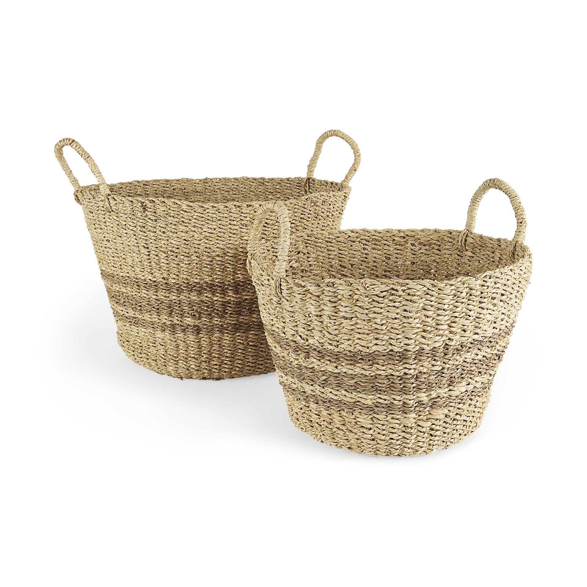 Set of Two Brown Wicker Basket - GreatEagleInc