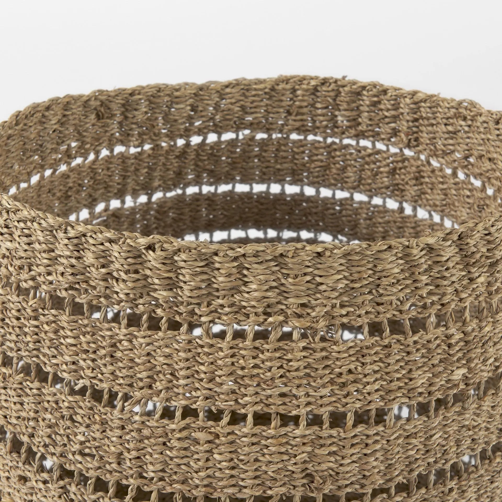 Set of Two Brown Wicker Basket - GreatEagleInc