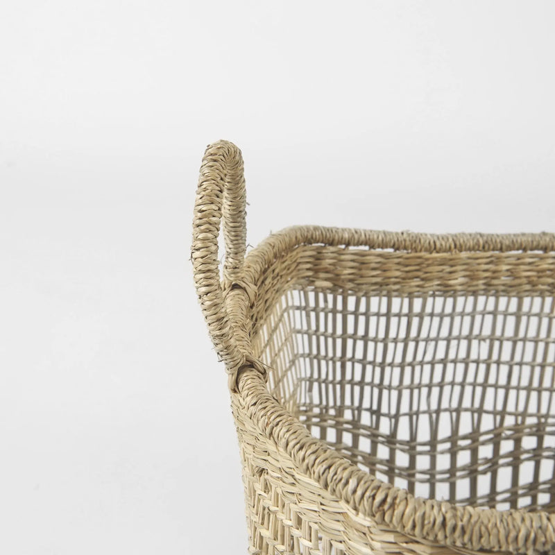 Set of Two Brown Wicker Basket - GreatEagleInc