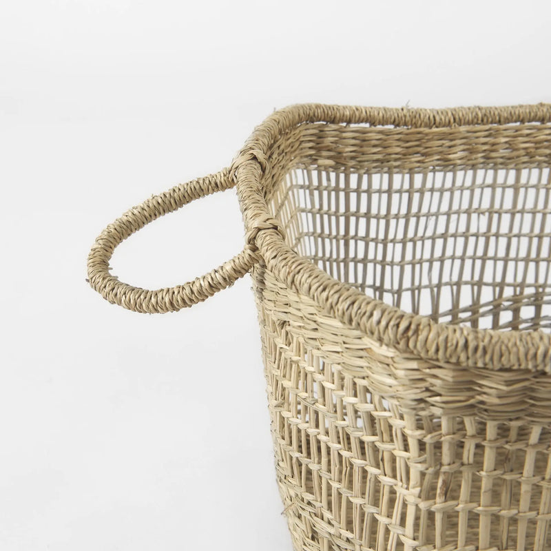 Set of Two Brown Wicker Basket - GreatEagleInc