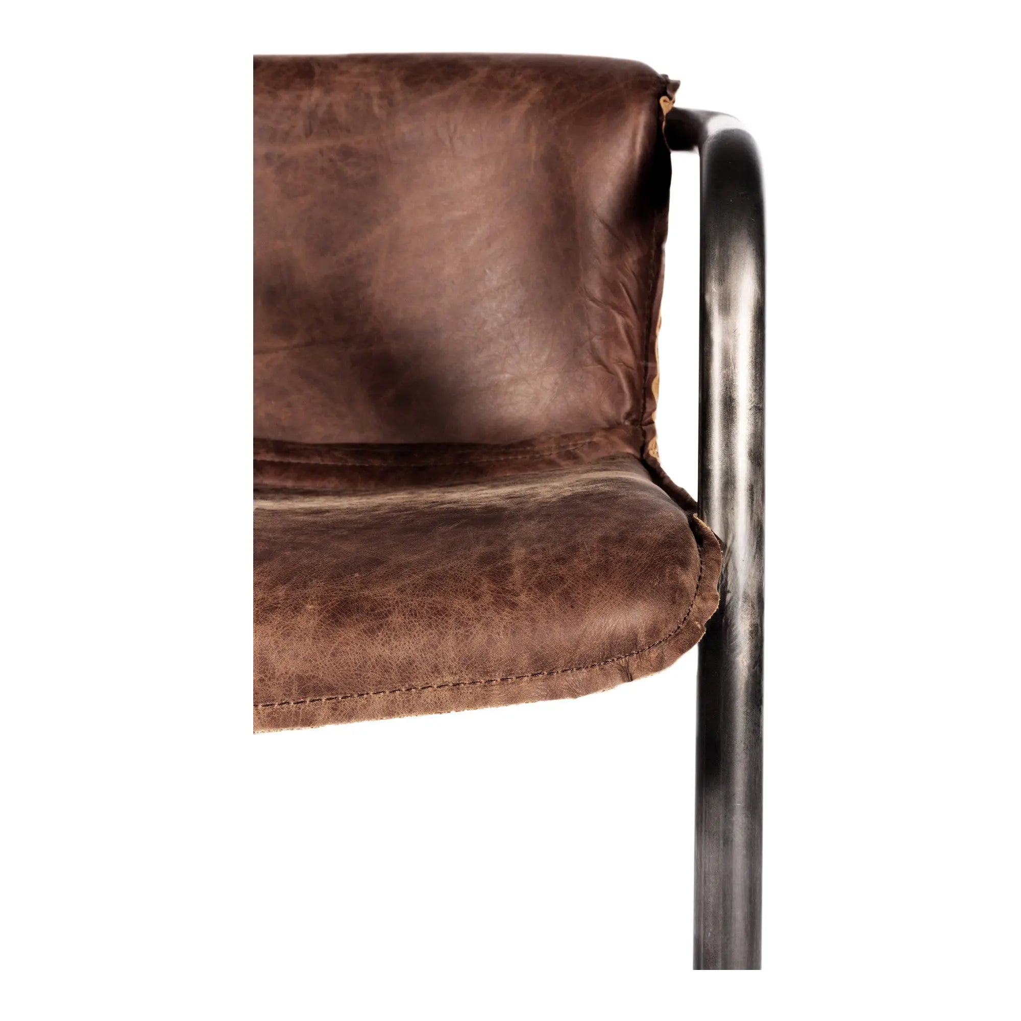 Set of Two Brown and Silver Leather Dining Arm Chairs Homeroots Kitchen & Dining