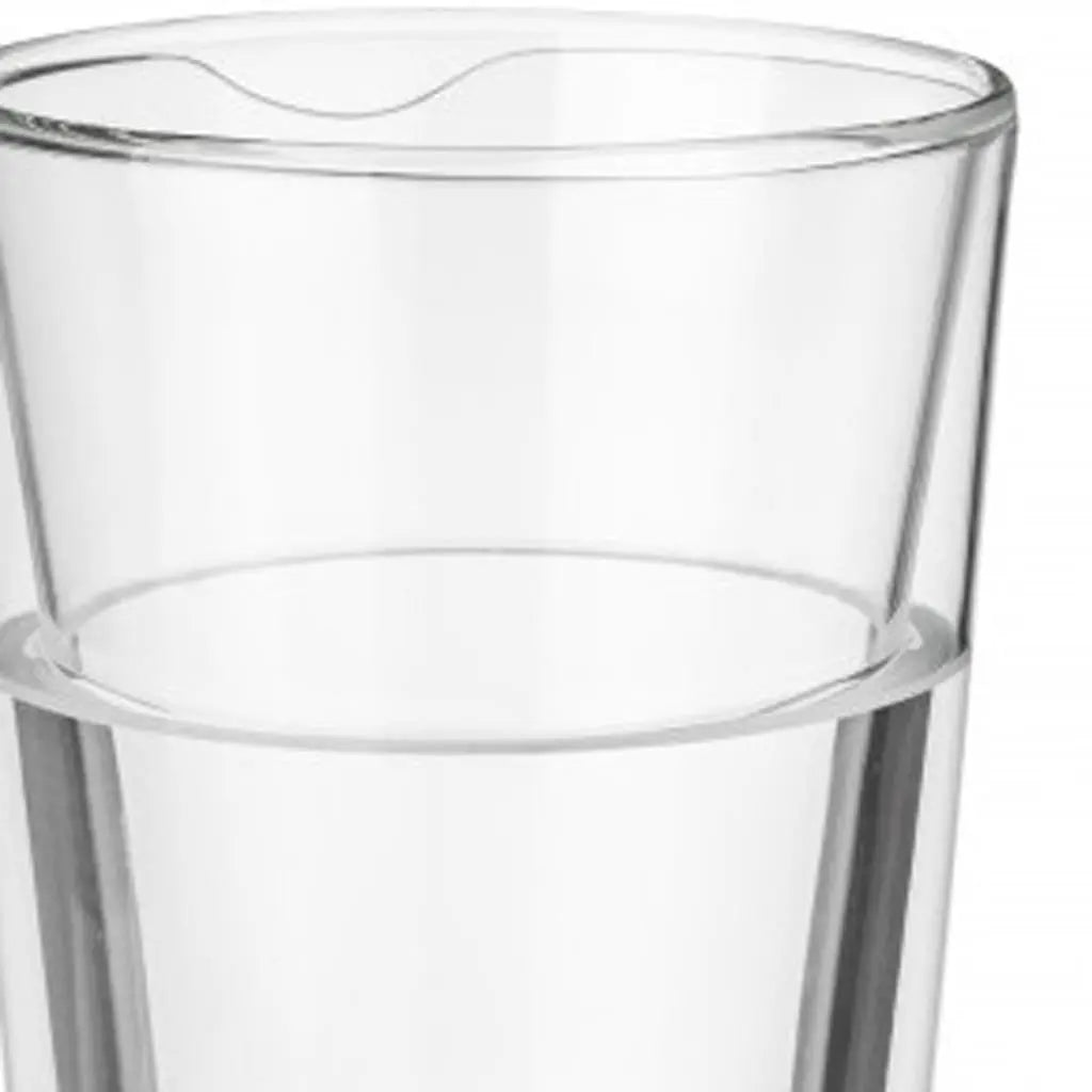 Set of Two Clear Crystal Glass Narrowing Shape Stemless Pint Glass Homeroots Kitchen & Dining
