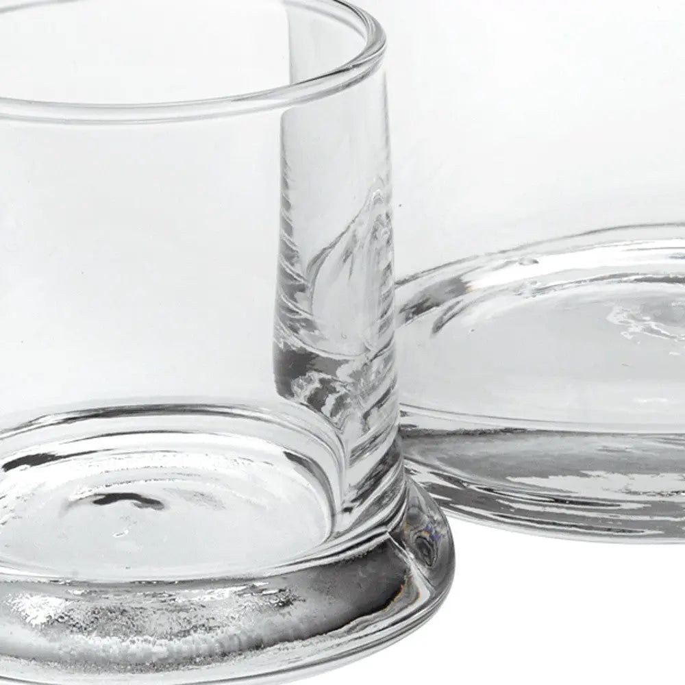 Set of Two Clear Crystal Glass Stemless Carafe And Drinking Glass Homeroots Kitchen & Dining