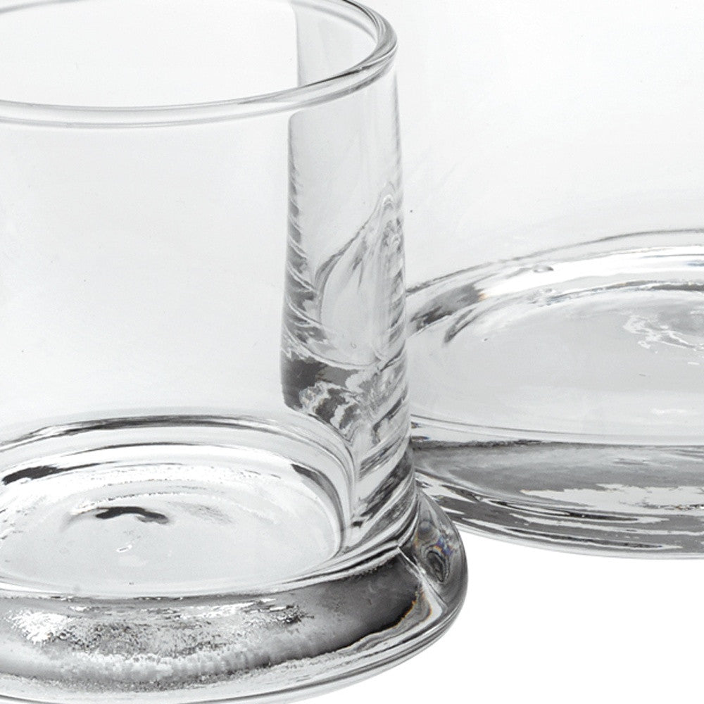 Set of Two Clear Crystal Glass Stemless Carafe And Drinking Glass Homeroots Kitchen & Dining