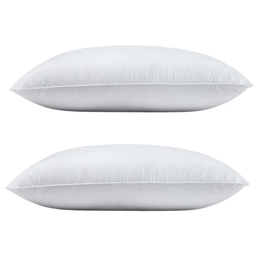 Set of Two Down Alternative Firm King Size Bed Pillows Homeroots Bed & Bath
