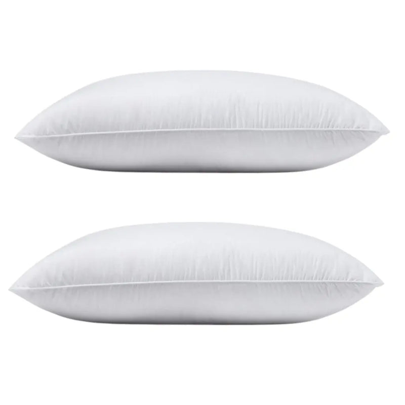 Set of Two Down Alternative Firm Queen Size Bed Pillows Homeroots Bed & Bath