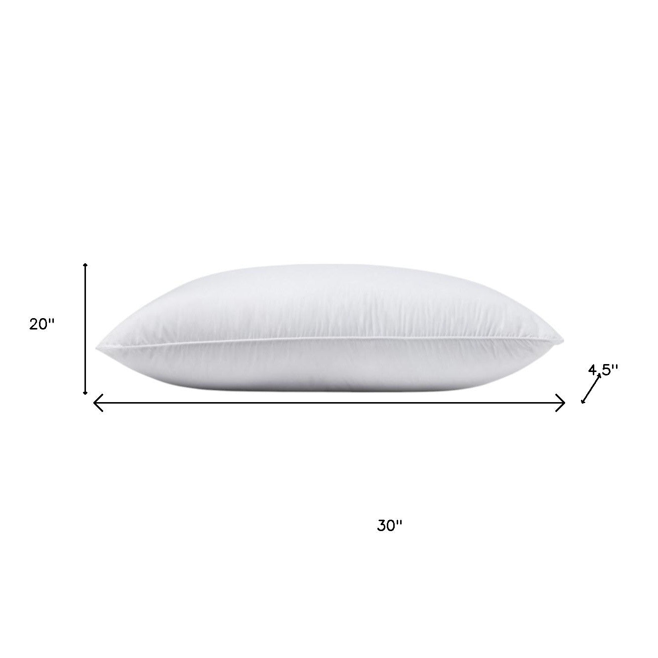 Set of Two Down Alternative Firm Queen Size Bed Pillows Homeroots Bed & Bath
