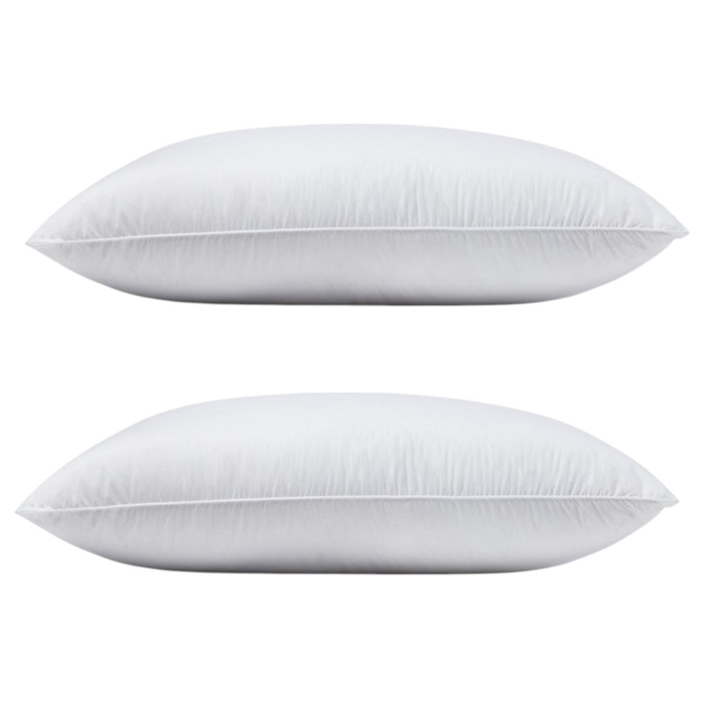 Set of Two Down Alternative Firm Queen Size Bed Pillows Homeroots Bed & Bath