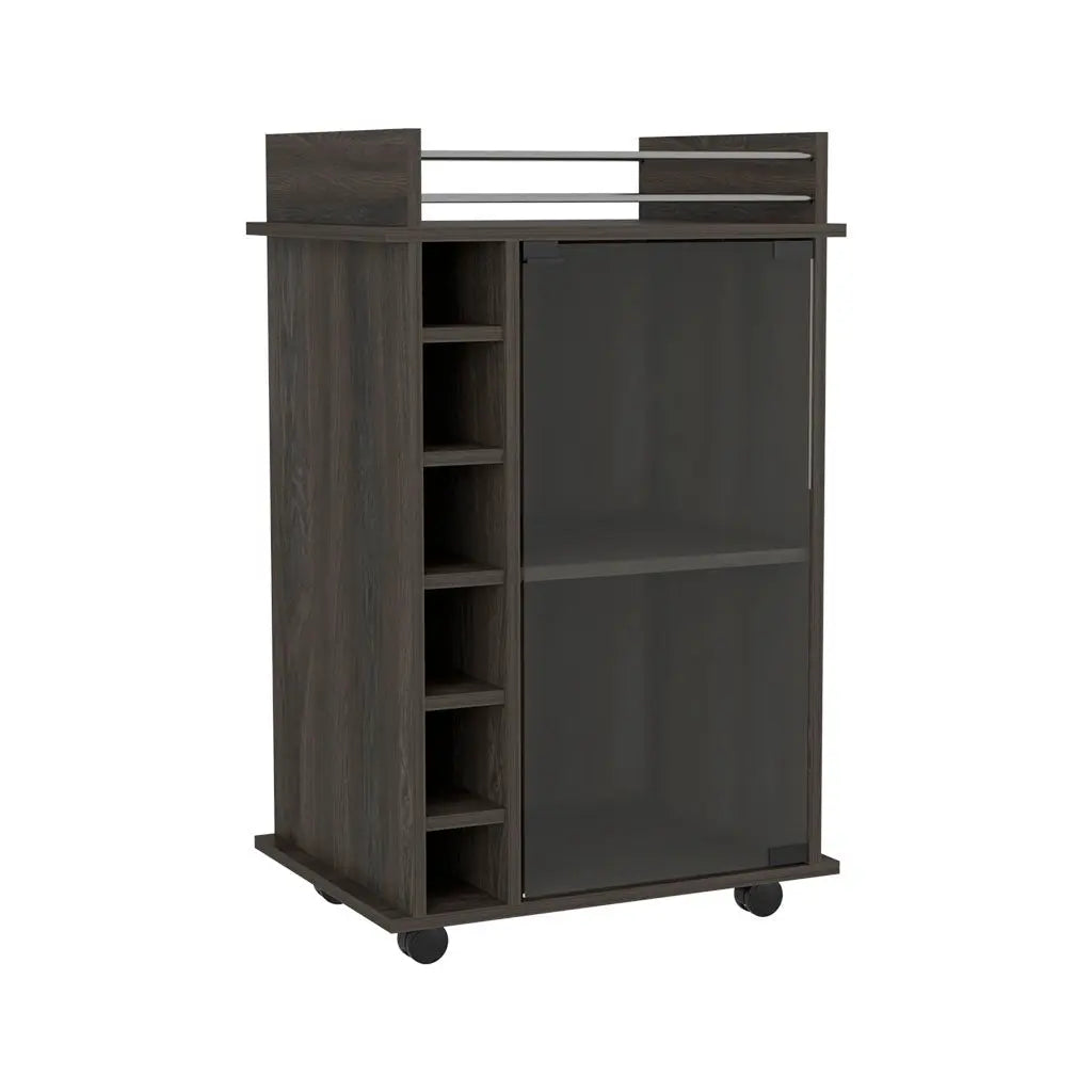 Set of Two Espresso and Black Wood and Metal Furniture Set Homeroots Living Room