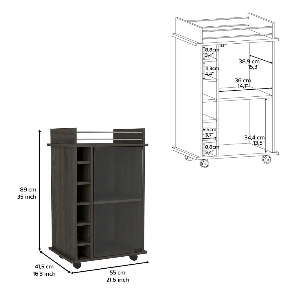 Set of Two Espresso and Black Wood and Metal Furniture Set Homeroots Living Room
