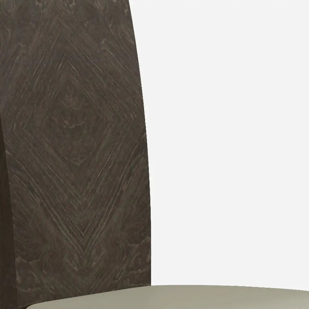 Set of Two Gray And Espresso Upholstered Dining Side Chairs Homeroots Kitchen & Dining