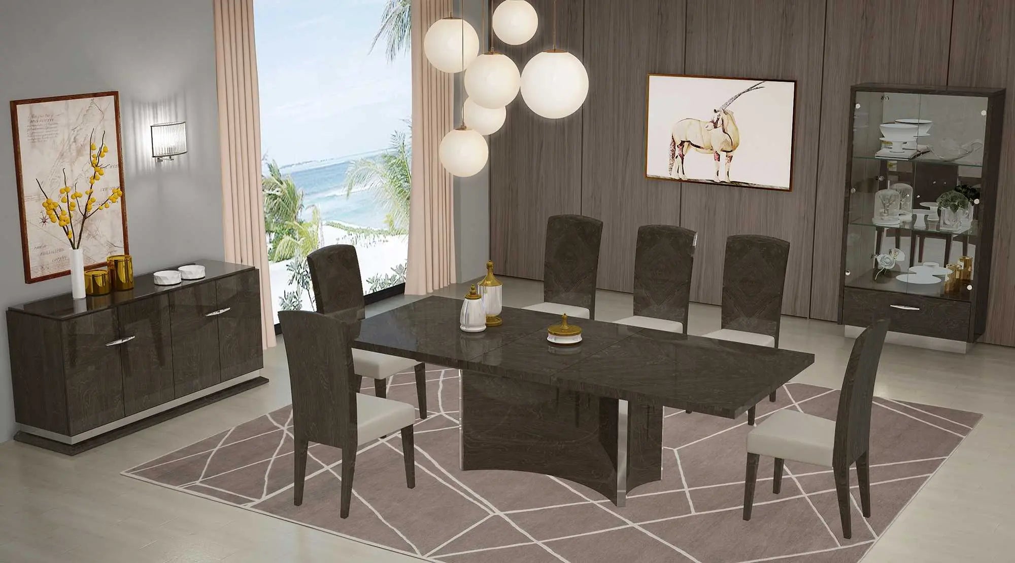 Set of Two Gray And Espresso Upholstered Dining Side Chairs Homeroots Kitchen & Dining