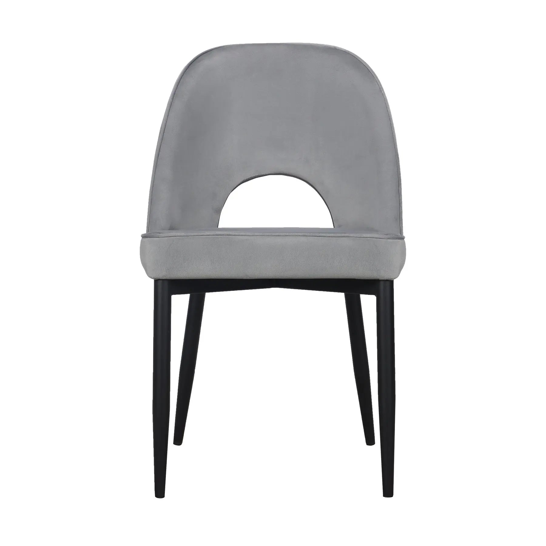 Set of Two Gray Slipcovered Velvet Dining Side Chairs Homeroots Kitchen & Dining