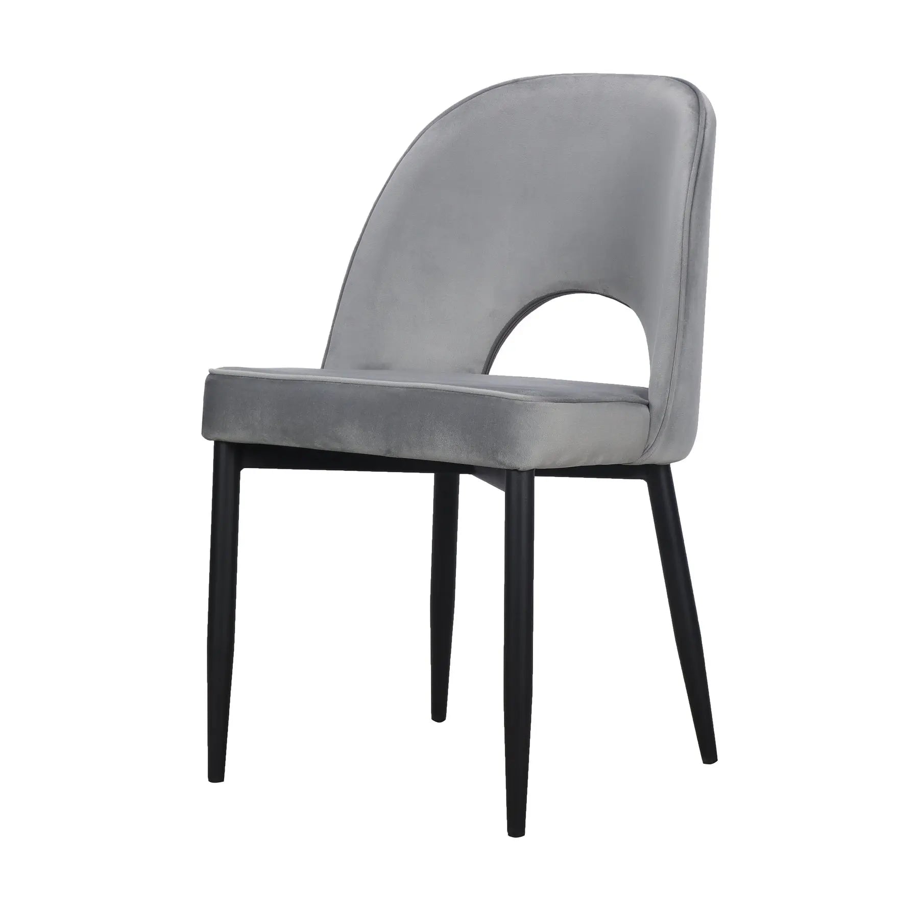 Set of Two Gray Slipcovered Velvet Dining Side Chairs Homeroots Kitchen & Dining