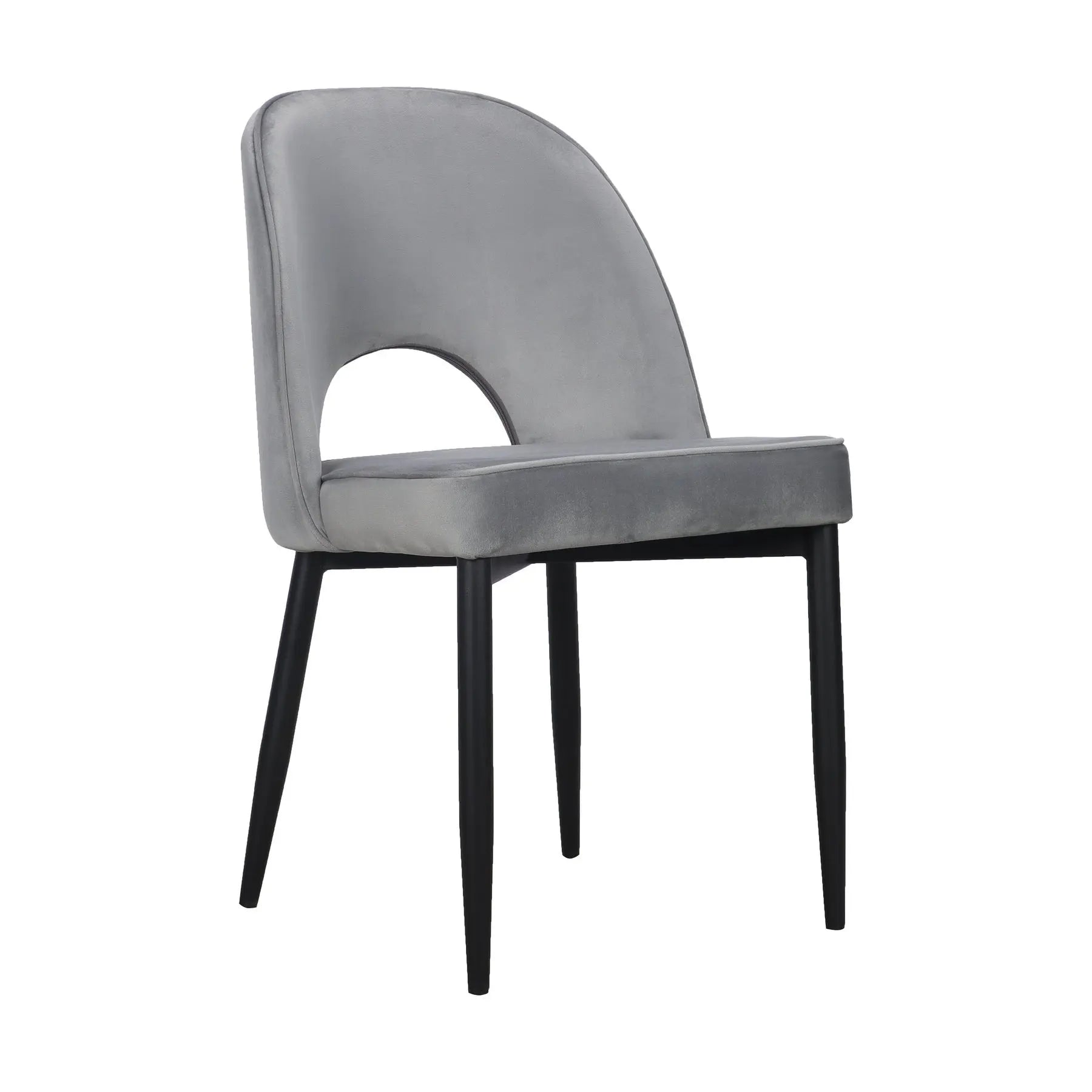 Set of Two Gray Slipcovered Velvet Dining Side Chairs Homeroots Kitchen & Dining