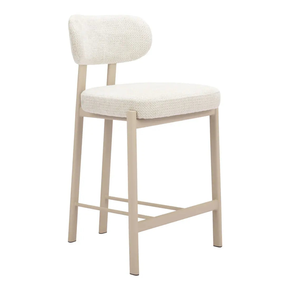 Set of Two Gray Wood and Fabric Low Back Bar Chairs Homeroots Living Room