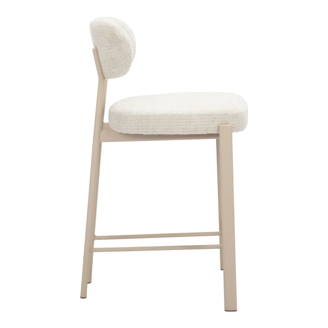 Set of Two Gray Wood and Fabric Low Back Bar Chairs Homeroots Living Room