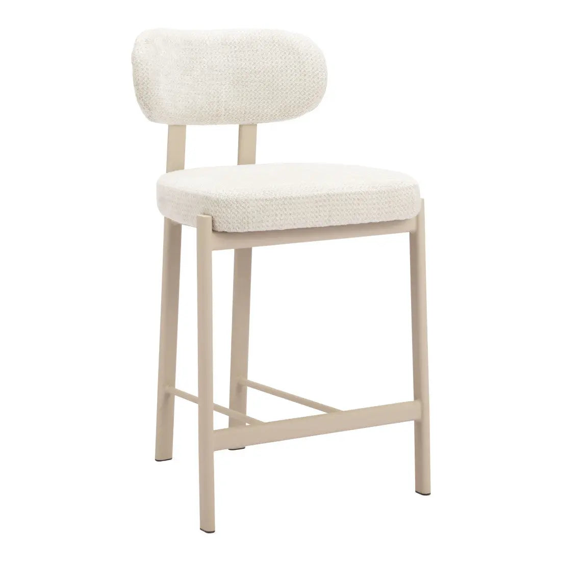 Set of Two Gray Wood and Fabric Low Back Bar Chairs Homeroots Living Room
