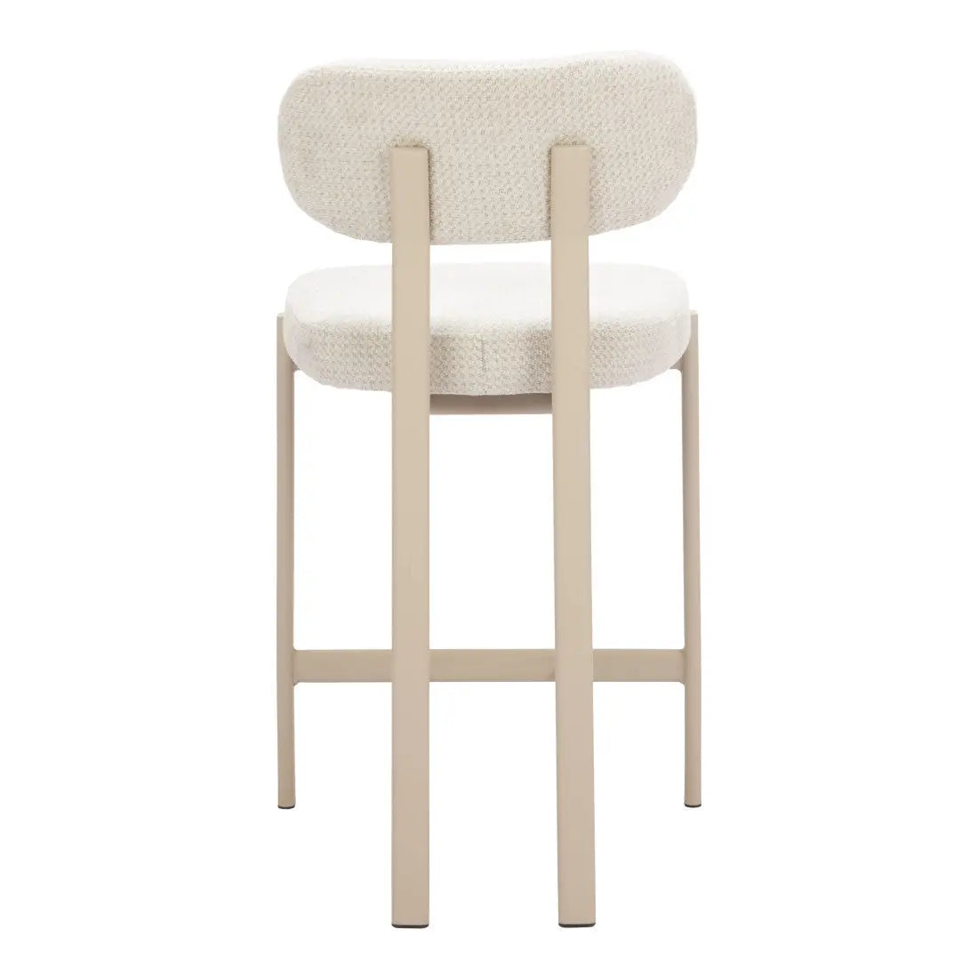 Set of Two Gray Wood and Fabric Low Back Bar Chairs Homeroots Living Room