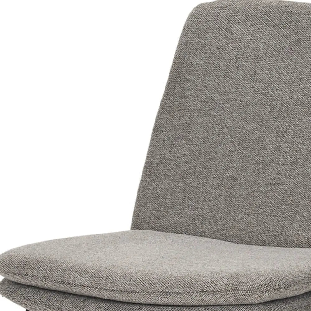 Set of Two Gray and Black Fabric Dining Side Chairs Homeroots Kitchen & Dining