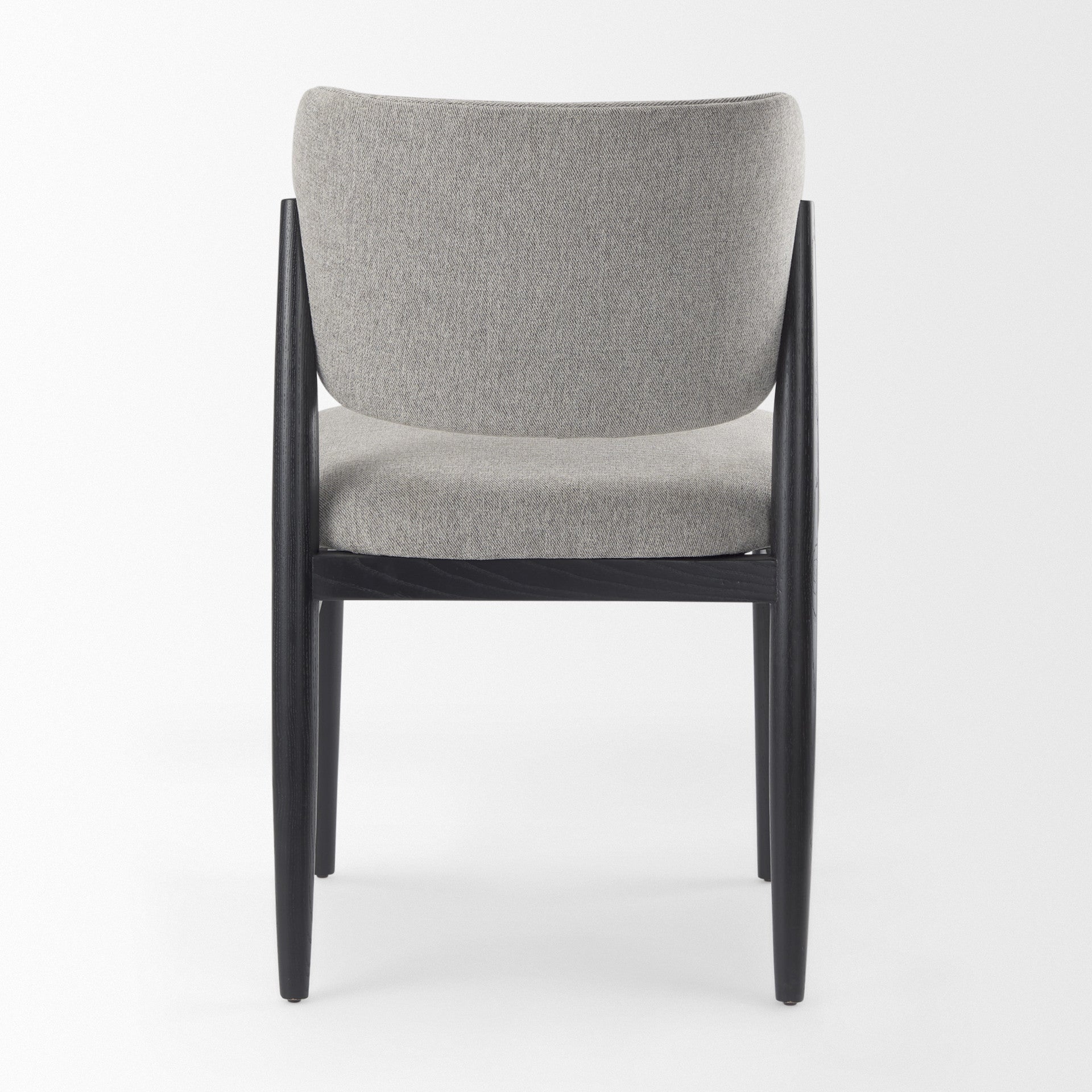 Set of Two Gray and Black Fabric Dining Side Chairs Homeroots Kitchen & Dining