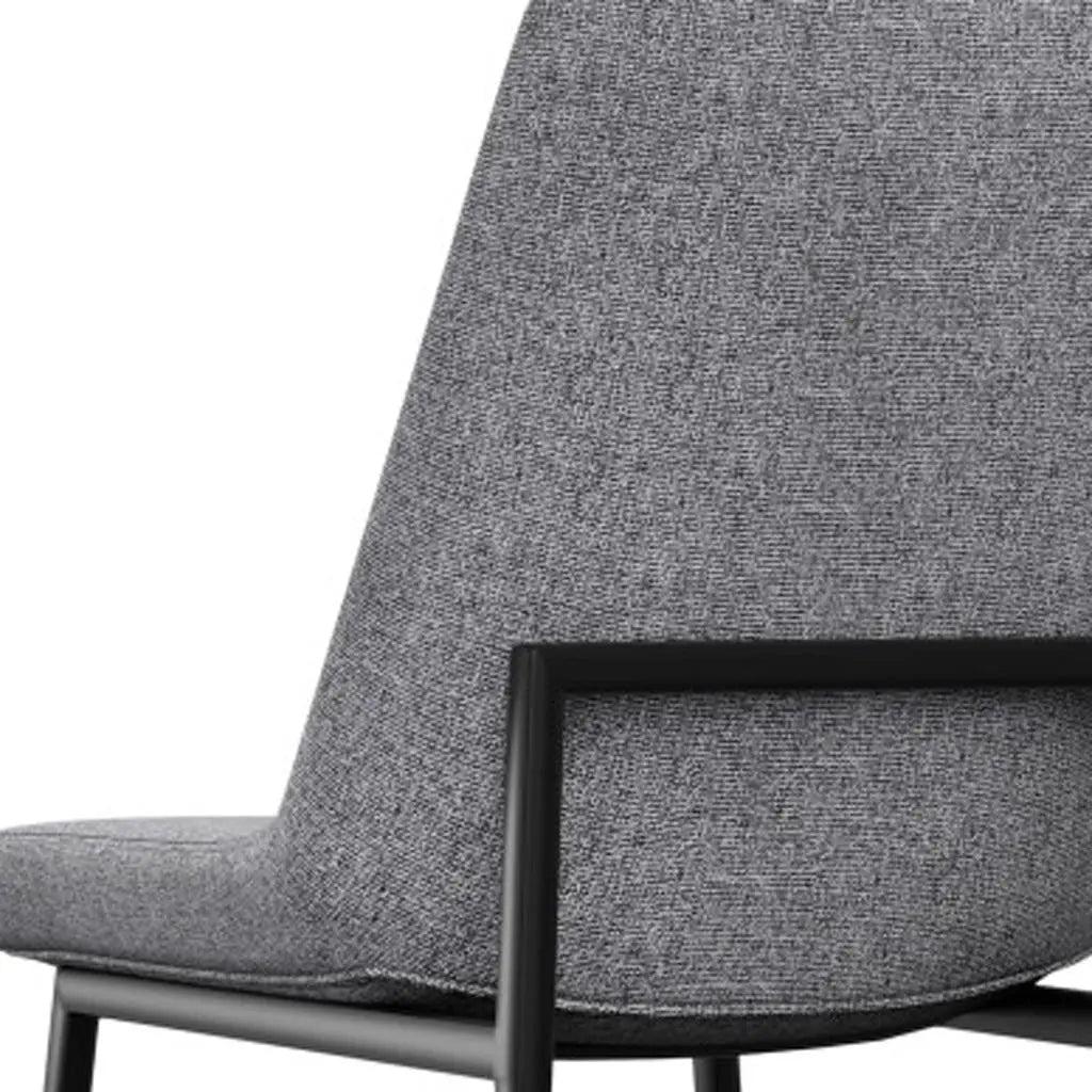 Set of Two Gray and Black Solid Wood Dining Parsons Chairs Homeroots Kitchen & Dining
