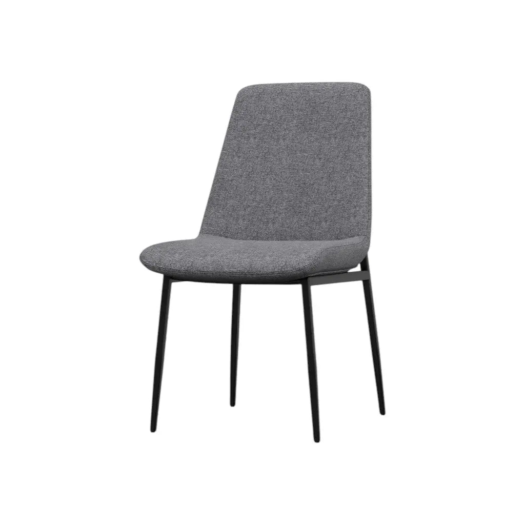 Set of Two Gray and Black Solid Wood Dining Parsons Chairs Homeroots Kitchen & Dining