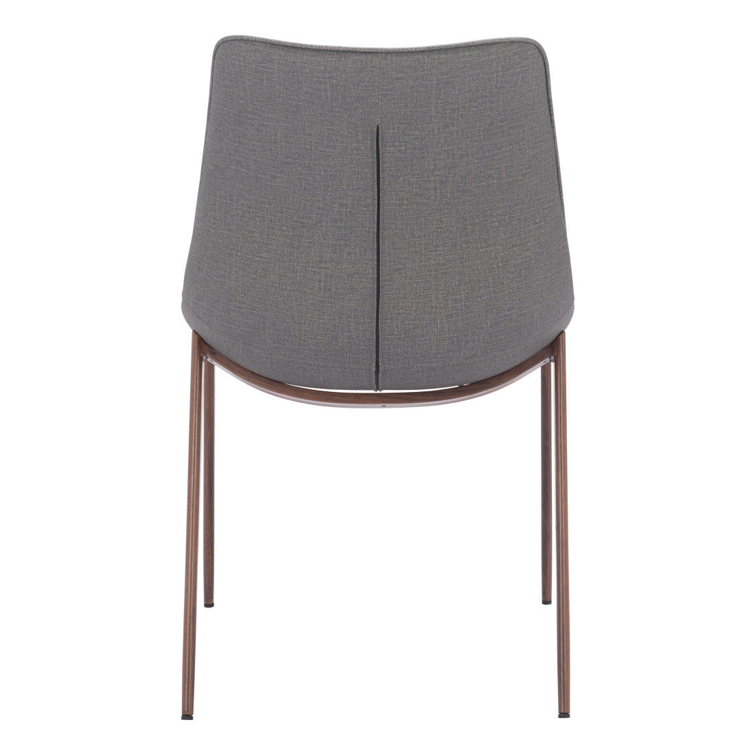 Set of Two Gray and Brown Faux Leather Dining Side Chairs Homeroots Kitchen & Dining