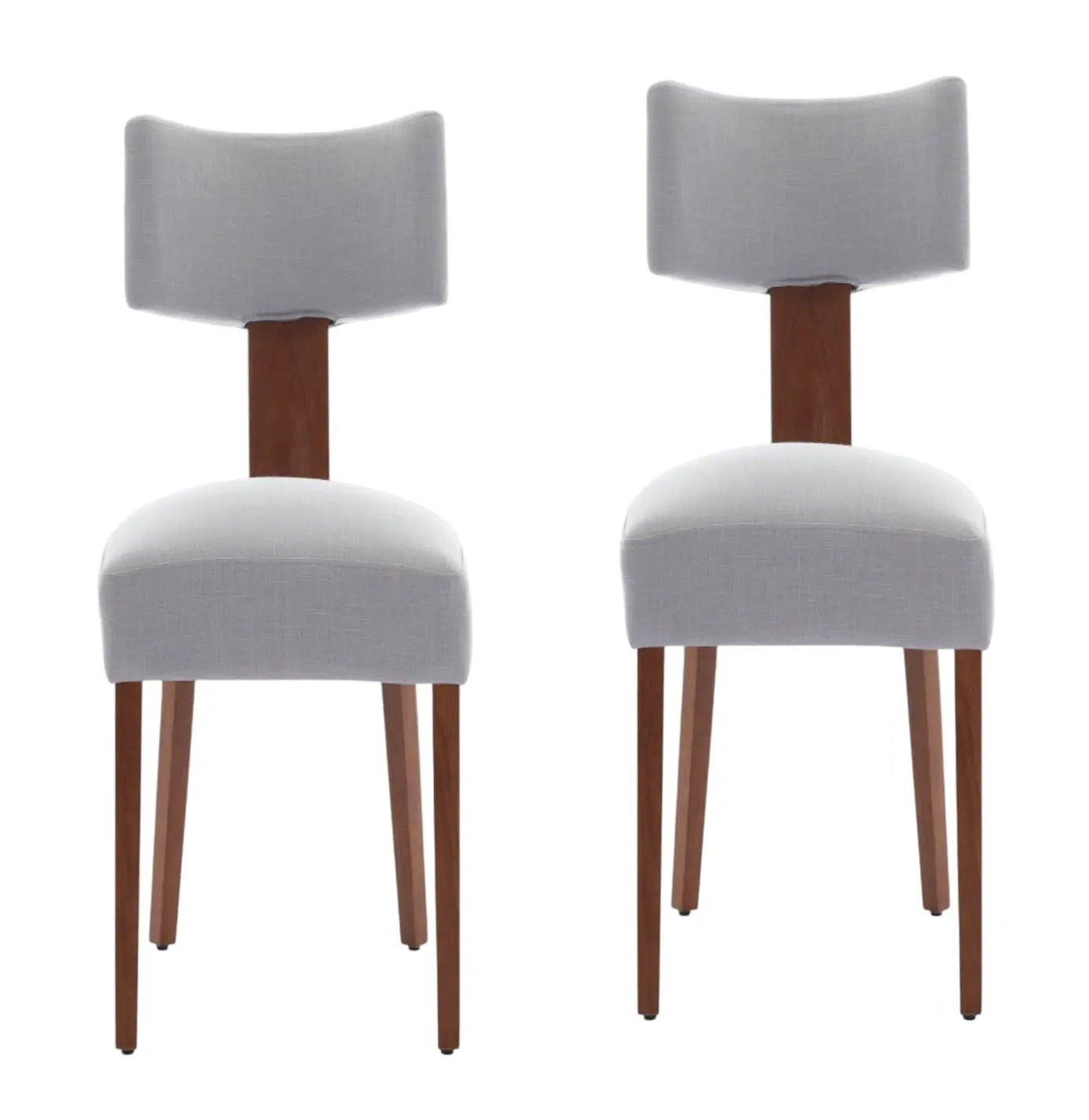Set of Two Gray and Brown Tufted Dining Side Chairs Homeroots Kitchen & Dining