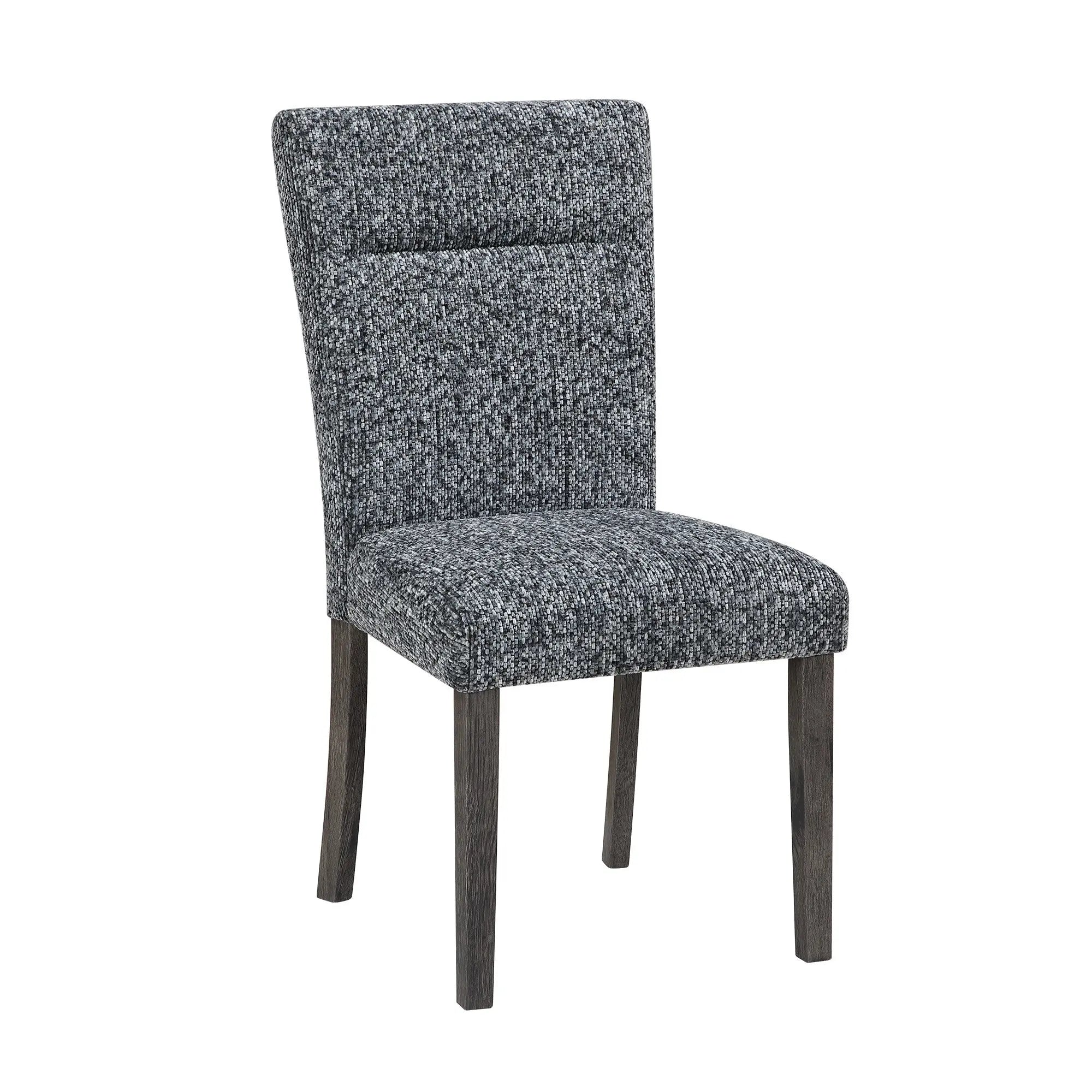 Set of Two Gray and Brown Upholstered Dining Side Chairs Homeroots Kitchen & Dining