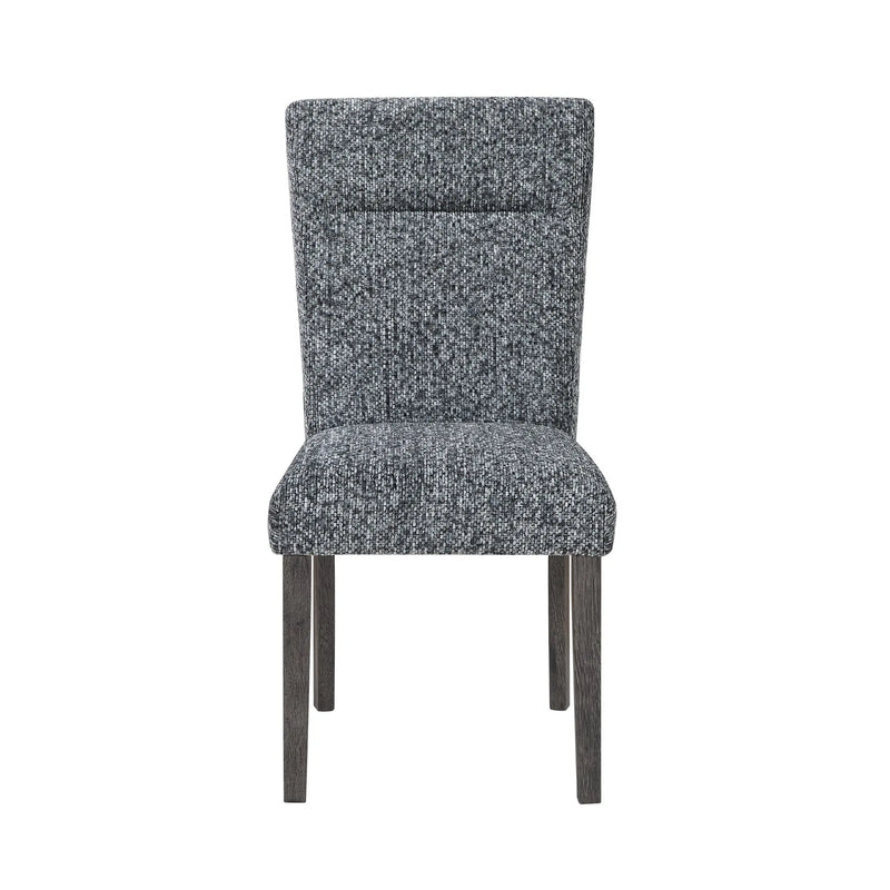 Set of Two Gray and Brown Upholstered Dining Side Chairs Homeroots Kitchen & Dining