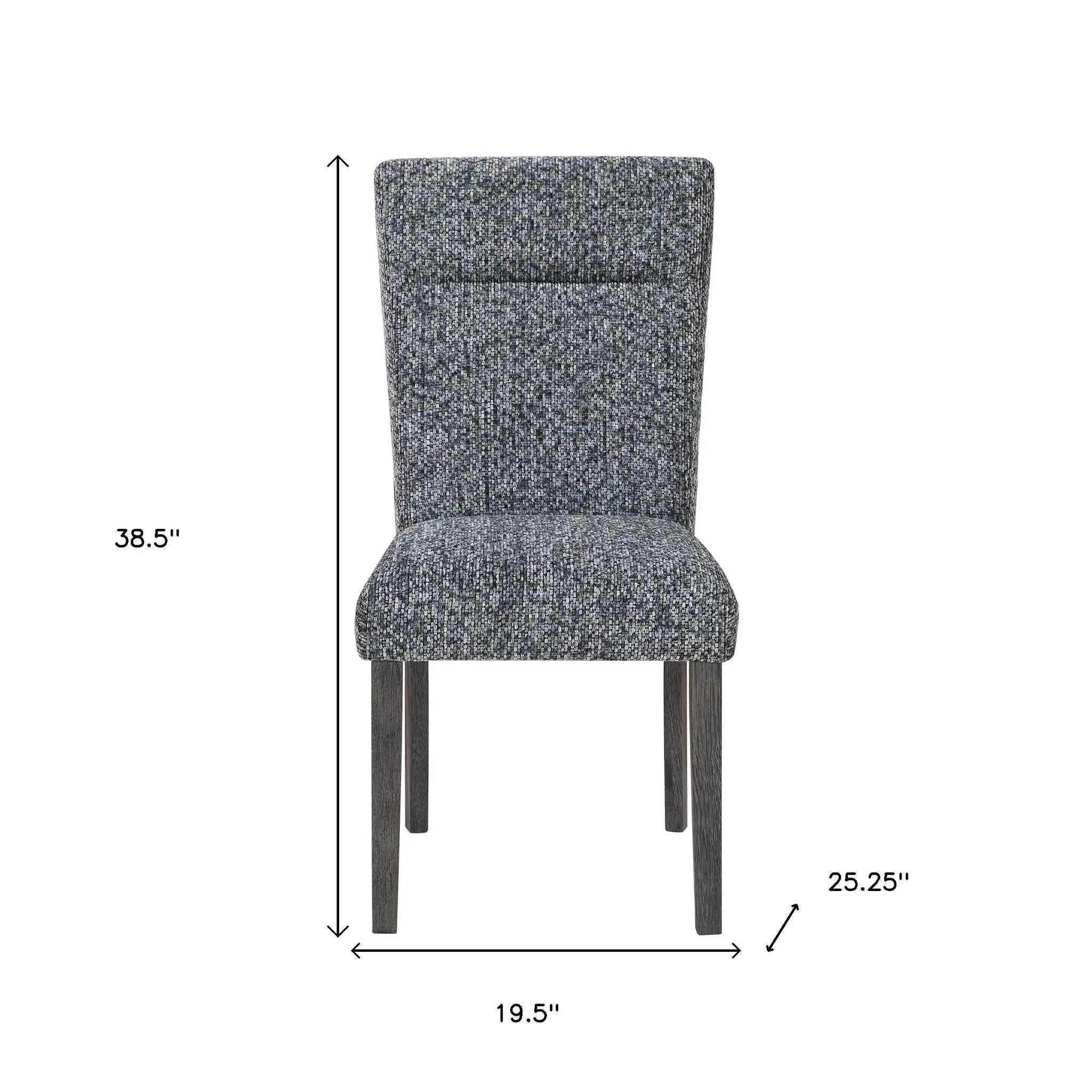 Set of Two Gray and Brown Upholstered Dining Side Chairs Homeroots Kitchen & Dining