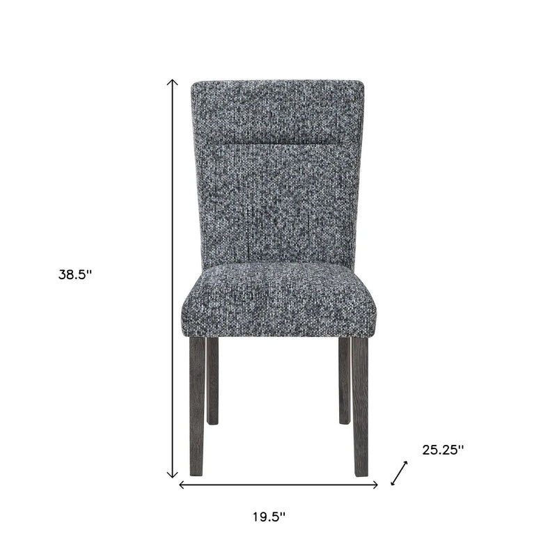 Set of Two Gray and Brown Upholstered Dining Side Chairs Homeroots Kitchen & Dining