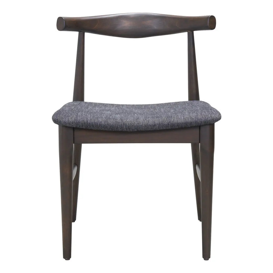 Set of Two Gray and Brown Upholstery Open Back Dining Side Chairs Homeroots Kitchen & Dining