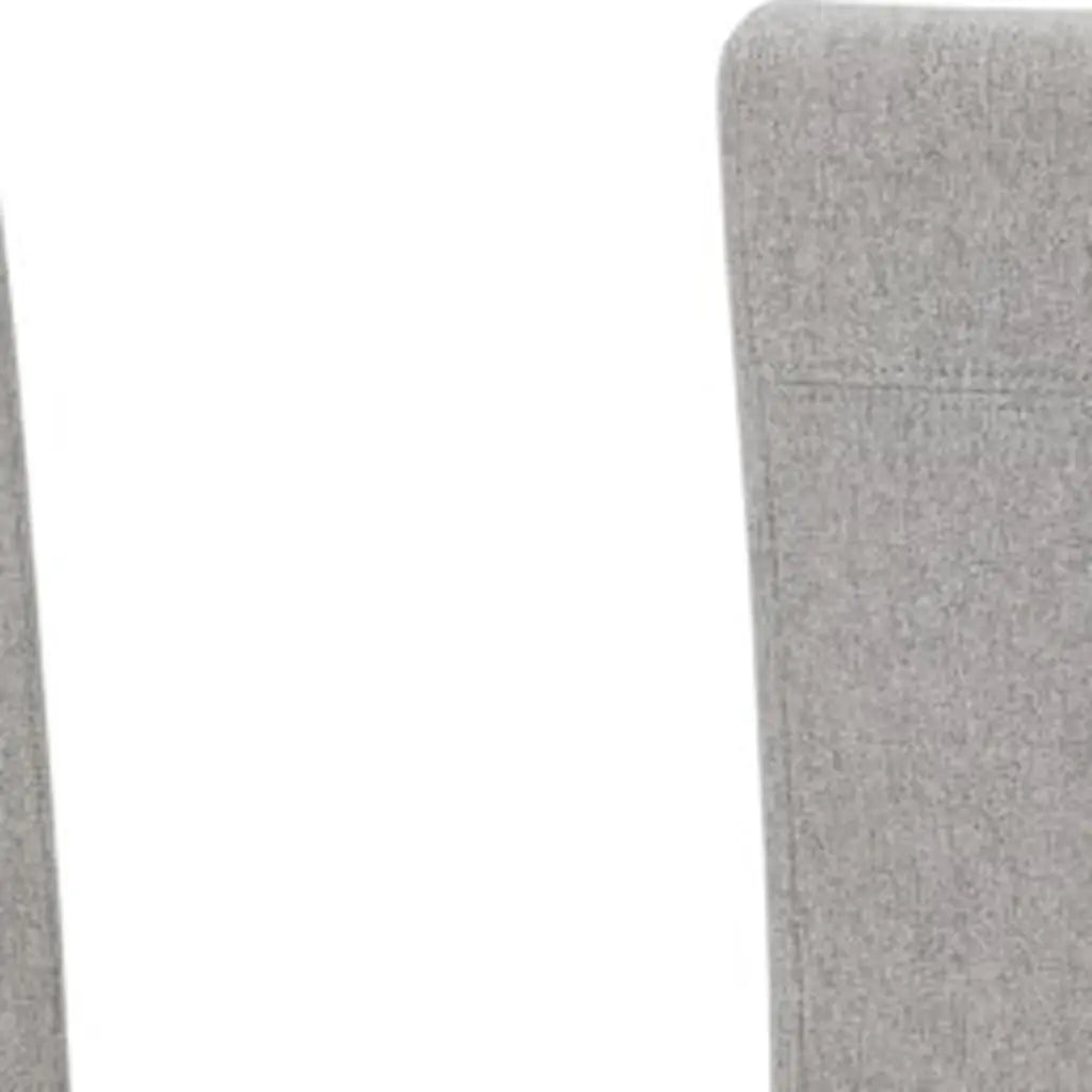Set of Two Gray and Brown Wood Dining Parsons Chairs Homeroots Kitchen & Dining