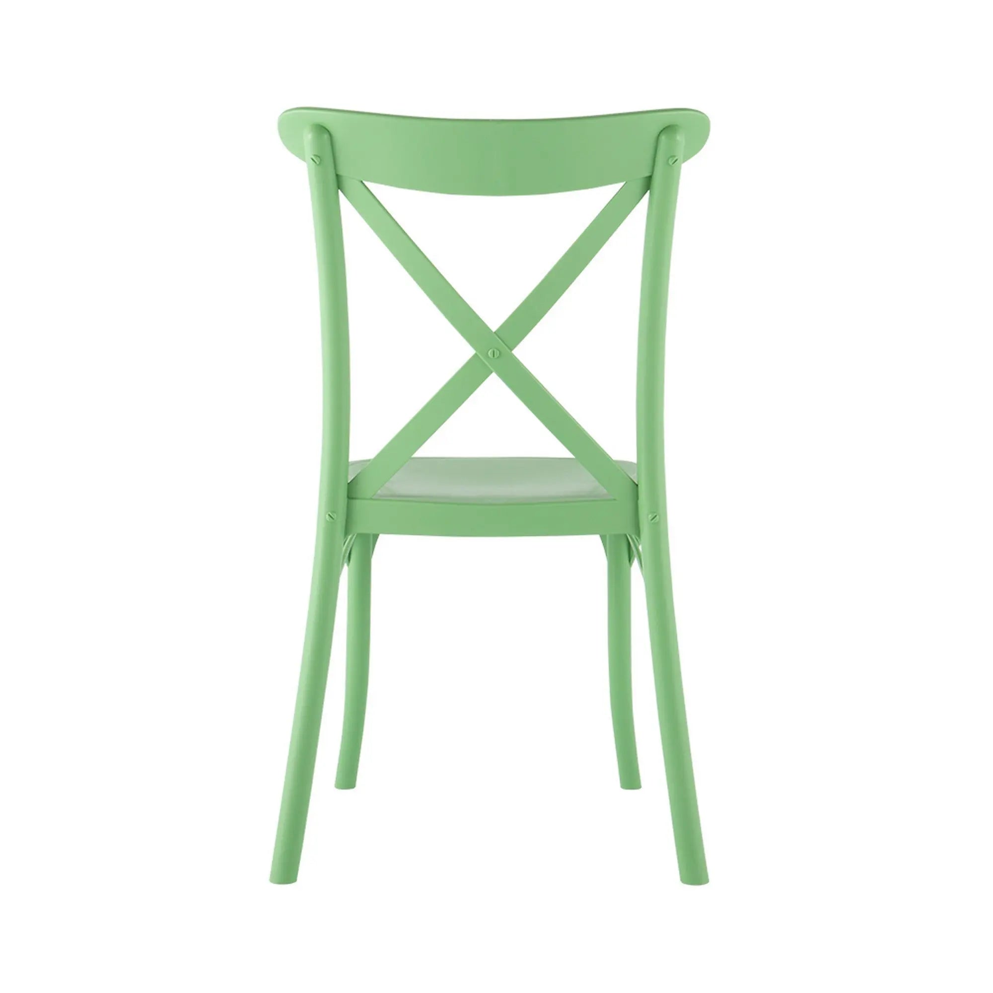 Set of Two Green Heavy Duty Plastic Outdoor Stacking Dining Chairs Homeroots Outdoor