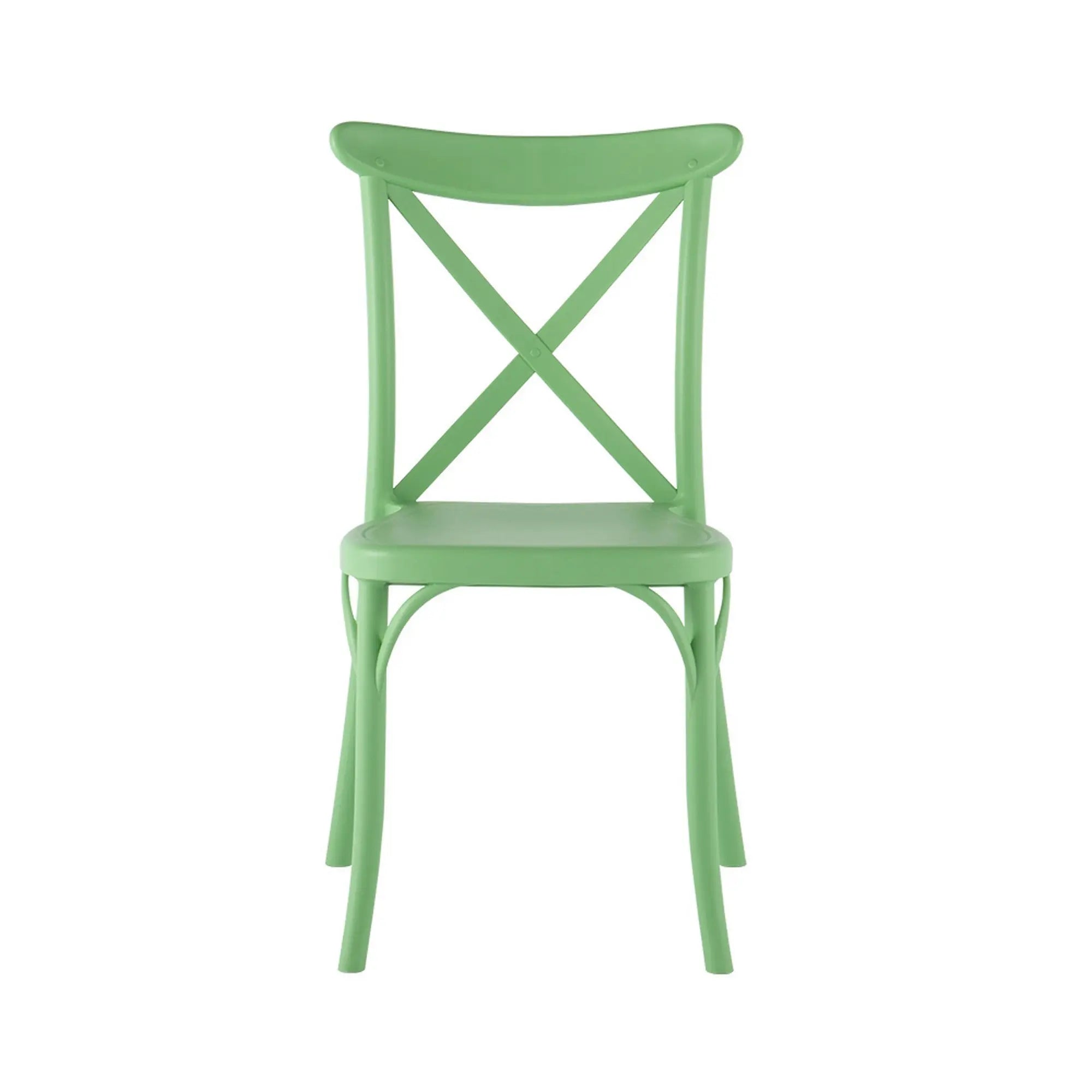 Set of Two Green Heavy Duty Plastic Outdoor Stacking Dining Chairs Homeroots Outdoor