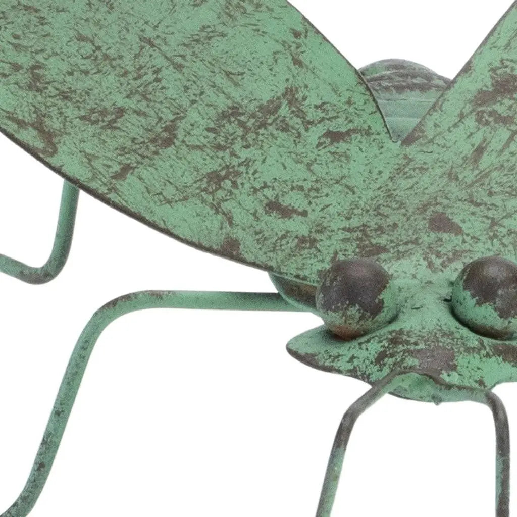 Set of Two Green Iron Garden Art Homeroots Outdoor