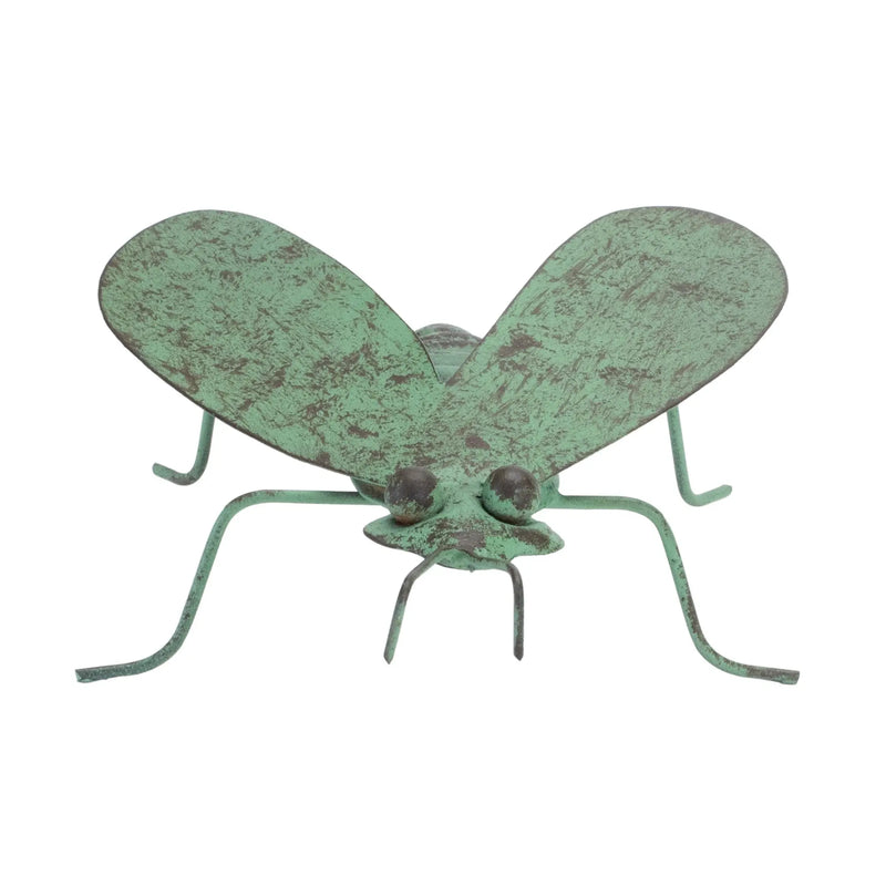 Set of Two Green Iron Garden Art Homeroots Outdoor