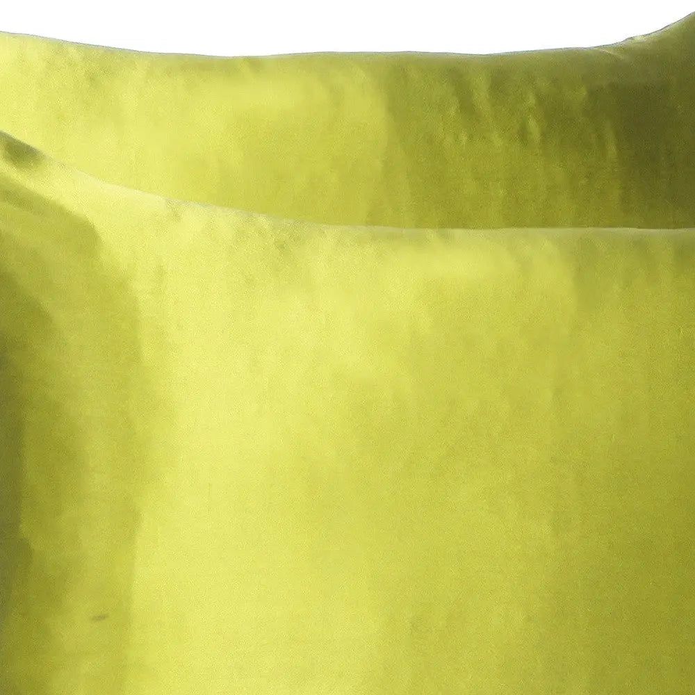 Set of Two Lemongrass Dreamy Silk Satin Queen Pillowcases Homeroots Bed & Bath